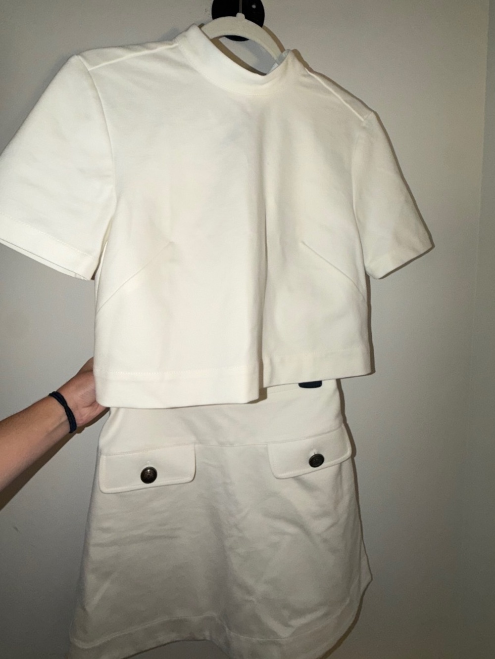 Ivory 2 piece skirt and top set